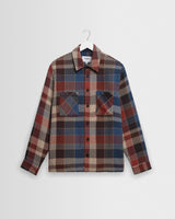 Whiting – Rostfarbenes und mehrfarbiges Pike-Karo-Overshirt