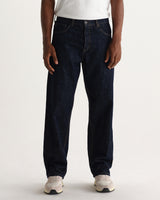 Felix - Jean en denim selvedge coupe ample, délavage rincé