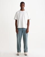 Felix - Jean denim coupe ample selvedge délavage bleu