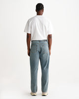 Felix - Jean denim coupe ample selvedge délavage bleu