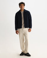 Heath - Veste en bouclé de laine mélangée bleu marine