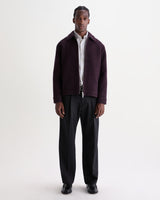 Heath - Dark Purple Wool Blend Boucle Jacket