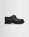 Kleman – Schwarze Padror Schuhe aus genarbtem Leder