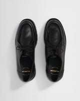 Kleman – Schwarze Padror Schuhe aus genarbtem Leder