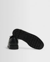 Kleman – Schwarze Leder-Padrors-Schuhe