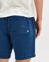 Kurt – Shorts aus Bio-Baumwolle mit Indigo-Dobby-Webmuster