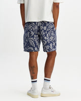Kurt - Blue And Ecru Floral Jacquard Shorts