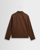 Lytton – Braun zerknittertes Nylon-Overshirt
