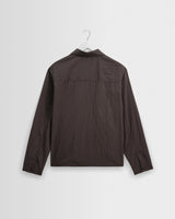 Lytton – Overshirt aus anthrazitfarbenem Crinkle-Nylon