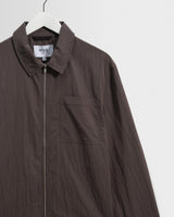 Lytton – Overshirt aus anthrazitfarbenem Crinkle-Nylon