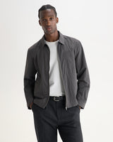 Lytton – Overshirt aus anthrazitfarbenem Crinkle-Nylon