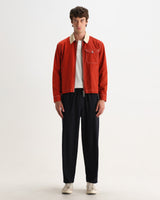 Mason – Arbeitsjacke aus aufgerautem Canvas in Rot