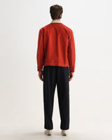 Mason – Arbeitsjacke aus aufgerautem Canvas in Rot