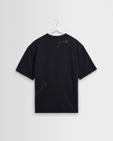 Milton - T-shirt en coton biologique avec logo en filigrane marine et or