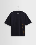 Milton - T-shirt en coton biologique avec logo en filigrane marine et or