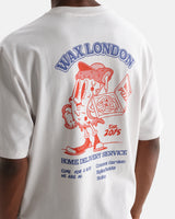 Milton - T-shirt graphique de livraison de pizza blanche