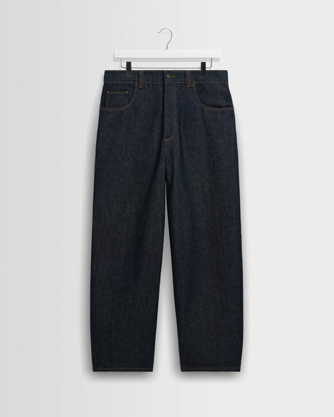 Ramsdale – Barrel-Fit-Jeans in Dark Indigo Rinse