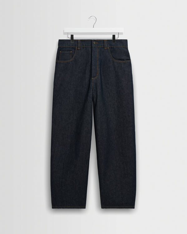 Ramsdale – Barrel-Fit-Jeans in Dark Indigo Rinse