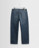 Russell – Straight-Fit-Jeans aus Selvedge-Denim in Mid Blue Wash