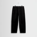 Sidford - Black Cotton Canvas Barrel Trousers