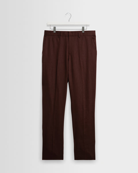 Alp - Pantalon en lin merlot