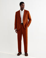 wax london men's Alp - Rust Linen Trousers