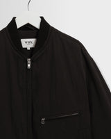 wax london men's Astro - Black Cotton Nylon Jacket