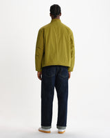 wax london men's Astro - Khaki Green Cotton Nylon Jacket