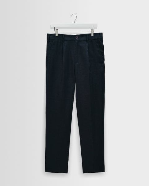 Aubyn - Pantalon décontracté en lin bleu marine