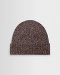 Brook – Beanie aus melierter Zwirnwolle in Braun und Grau