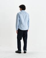 wax london men's Caspian - Pale Blue Cotton Oxford Shirt