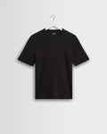Cole – Geripptes Slim-Fit-T-Shirt aus Baumwolle in Schwarz
