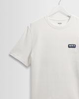 wax london men's Dean - Off-White And Navy Retreat Grid T-Shirt