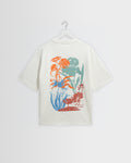 Dean – Off White T-Shirt mit geschichtetem Blumengrafikdruck