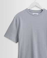wax london men's Dean - Pale Blue Textured Organic Cotton T-Shirt