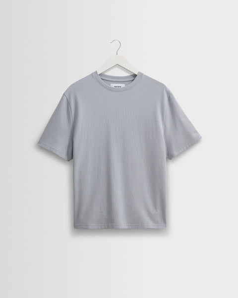 Dean – Hellblaues strukturiertes T-Shirt aus Bio-Baumwolle