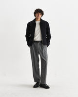 wax london men's Eldon - Midnight Navy Boiled Wool Jacket