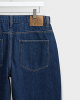 wax london men's Felix - Vintage 90s Blue Wash Loose Fit Denim Jeans