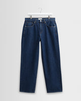 wax london men's Felix - Vintage 90s Blue Wash Loose Fit Denim Jeans