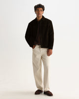 wax london men's Fen - Brown Suede Jacket