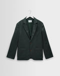 Fintry - Dark Green Linen Single-Breasted Blazer