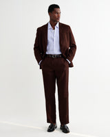 wax london men's Fintry - Merlot Linen Single-Breasted Blazer