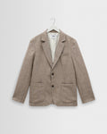 Fintry - Natural And Brown Stripe Linen Single-Breasted Blazer