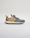 Flower Mountain - Baskets Yamano 3 en daim et nylon gris vert