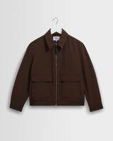 wax london men's Hamblin - Dark Brown Dry-Touch Technical Jacket