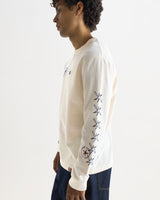 wax london men's Hayden - White And Multicolour Graphic Cotton Long-Sleeve T-Shirt