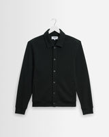 wax london men's Hays - Dark Green Structured Waffle Overshirt