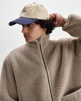 wax london men's Killick - Natural Reversible Corduroy Borg Jacket