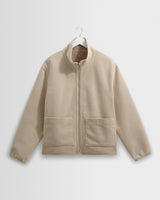wax london men's Killick - Natural Reversible Corduroy Borg Jacket