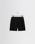 Kurt – Schwarze Shorts aus Leinen mit Waschung